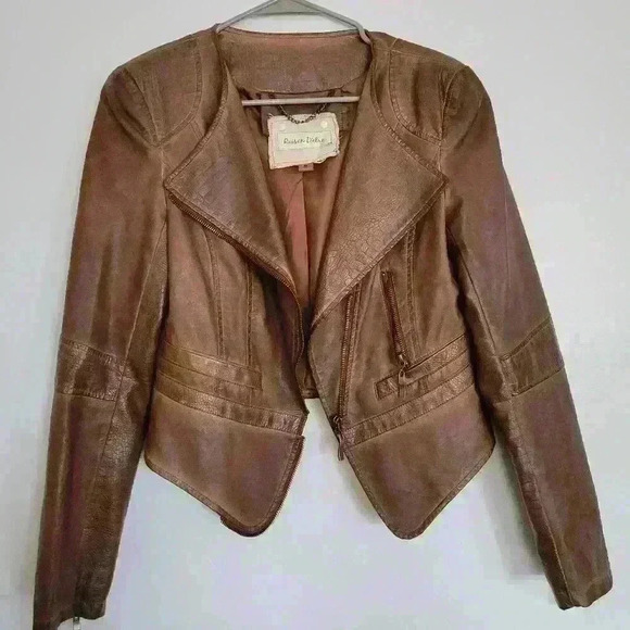 Raison D'etre Faux Leather Jacket Size Medium - Picture 2 of 5